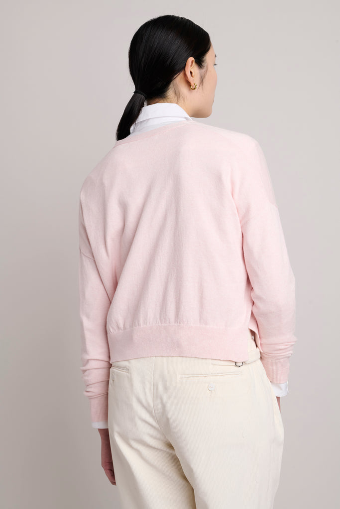 Cotton Cashmere Cropped Cardigan