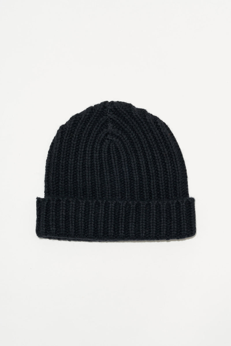 Cashmere Ribbed Beanie