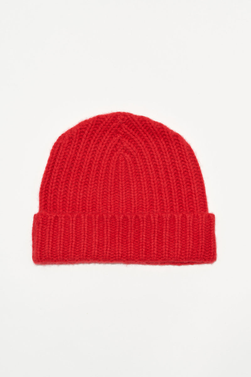 Cashmere Ribbed Beanie
