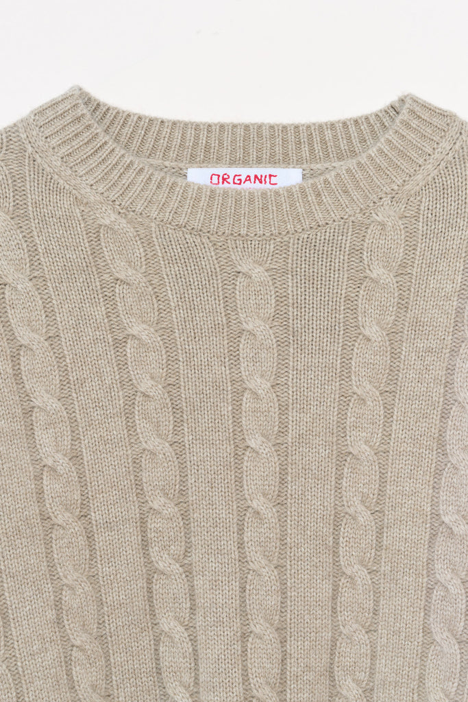 Lauren Cable Crewneck in Baby Cashmere