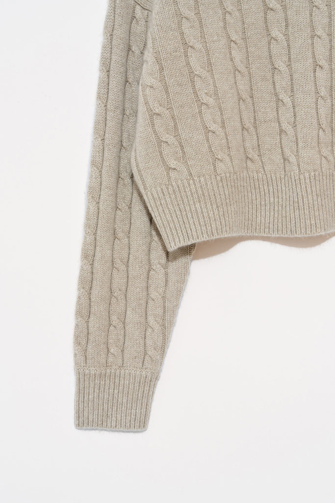 Lauren Cable Crewneck in Baby Cashmere