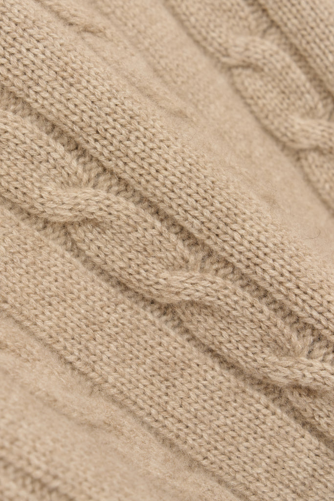 Lauren Cable Crewneck in Baby Cashmere