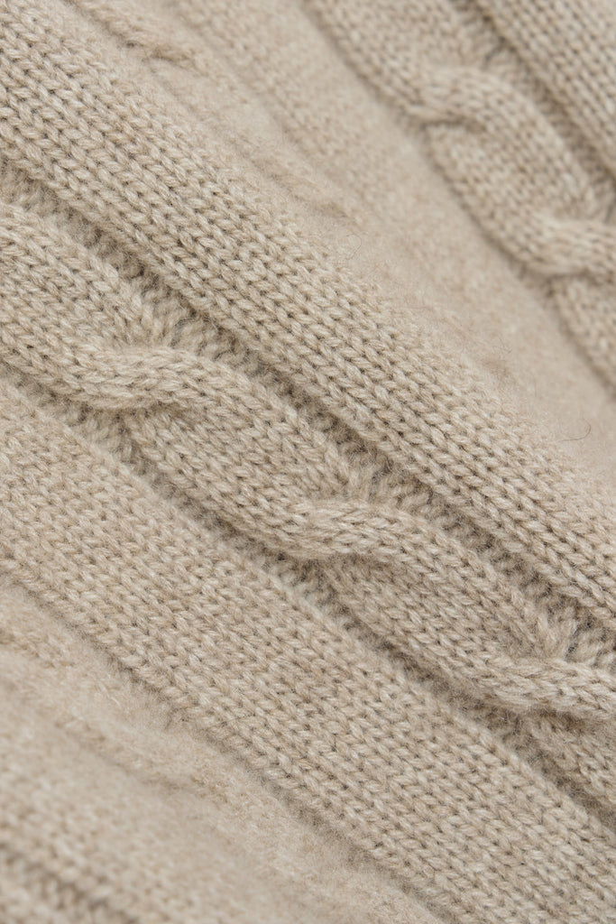 Lauren Cable Crewneck in Baby Cashmere