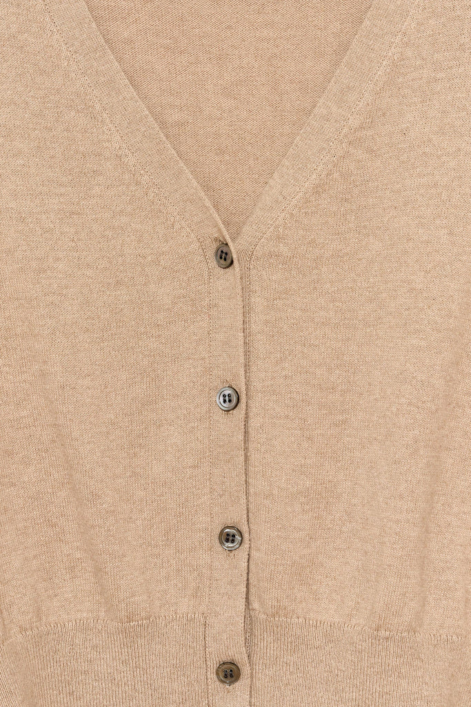 Cotton Cashmere Cropped Cardigan