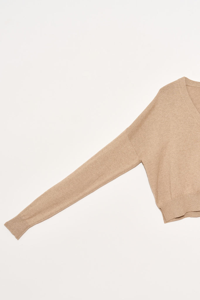 Cotton Cashmere Cropped Cardigan