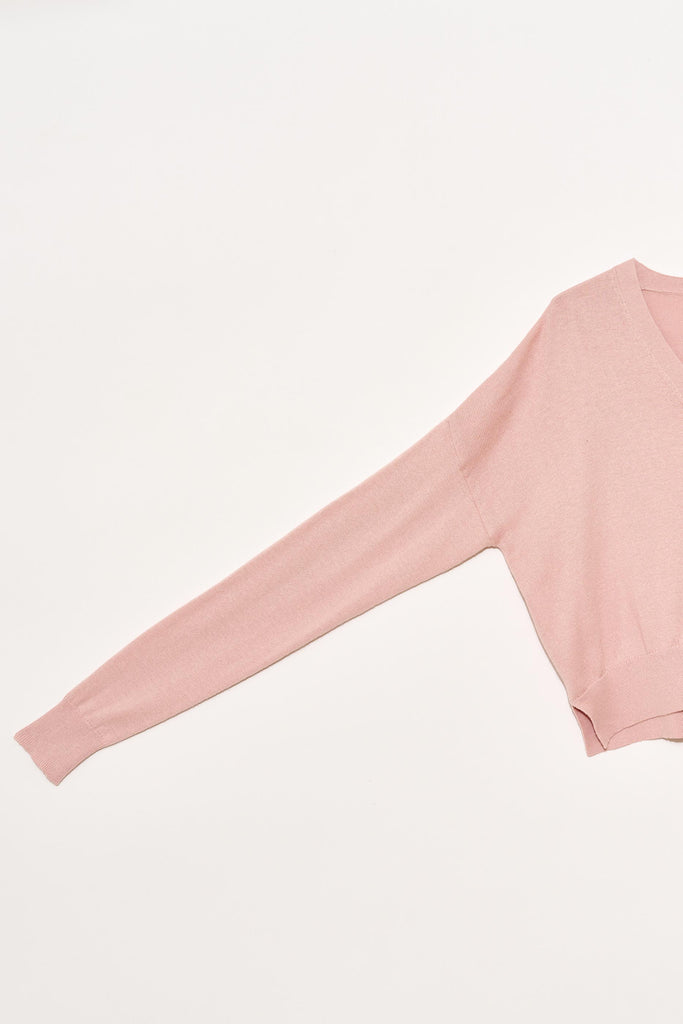 Cotton Cashmere Cropped Cardigan