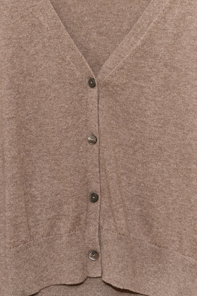 Cotton Cashmere Cropped Cardigan