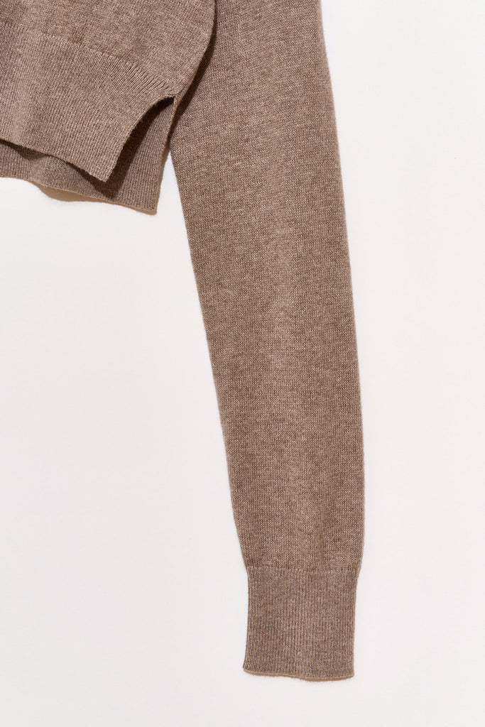 Cotton Cashmere Cropped Cardigan