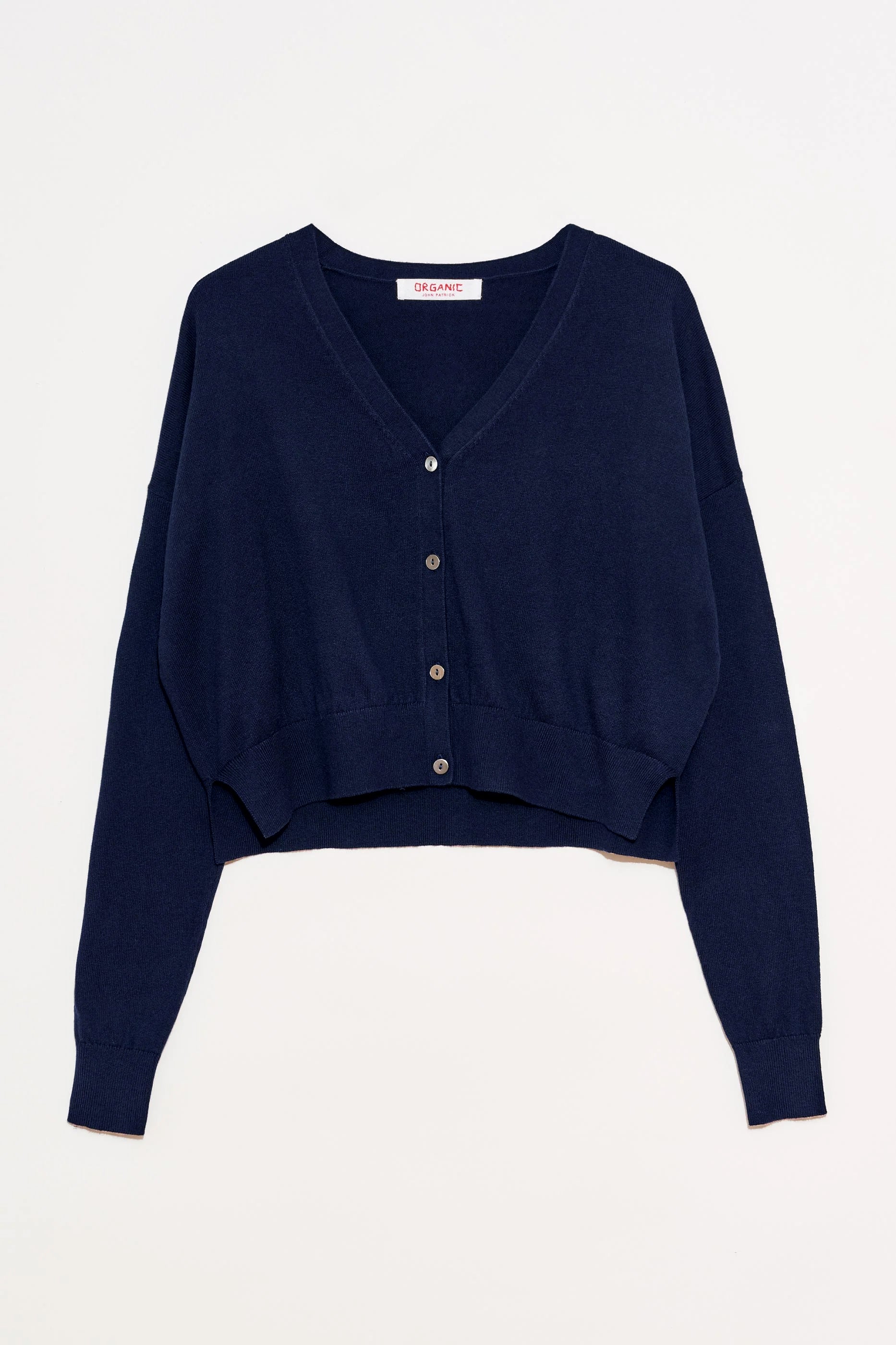 Cropped Cardigan in Dark Navy Organic by John Patrick