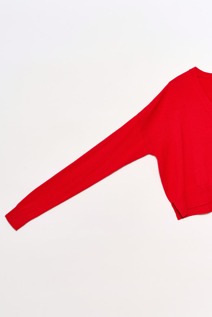 Cotton Cashmere Cropped Cardigan