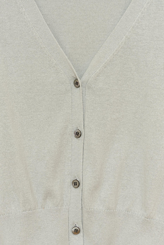 Cotton Cashmere Cropped Cardigan