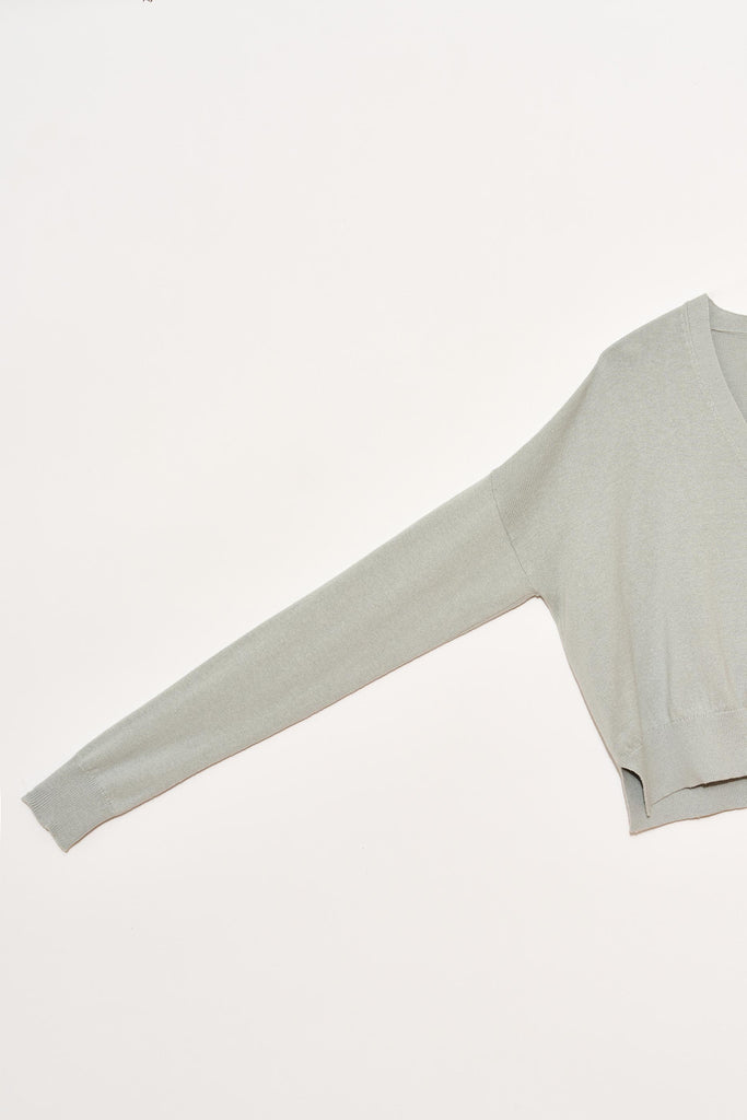 Cotton Cashmere Cropped Cardigan