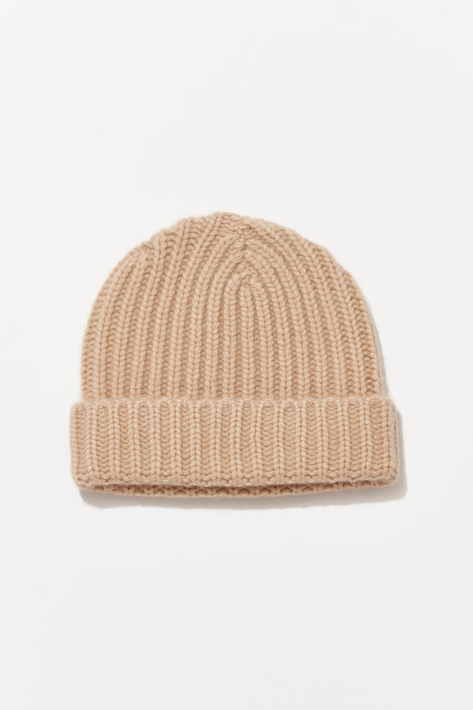 Cashmere Ribbed Beanie