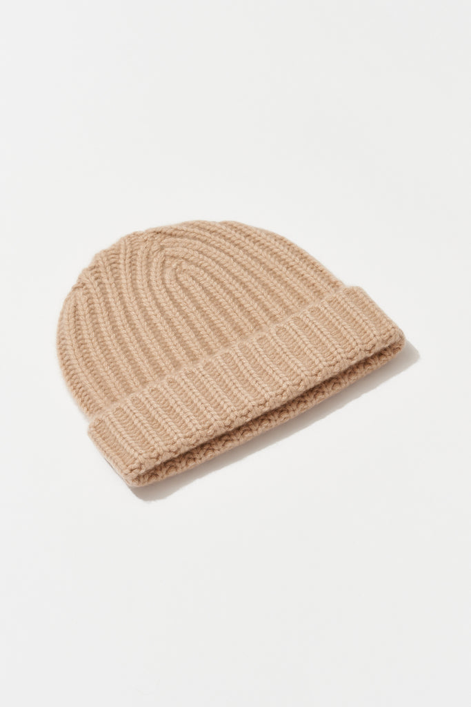 Cashmere Ribbed Beanie
