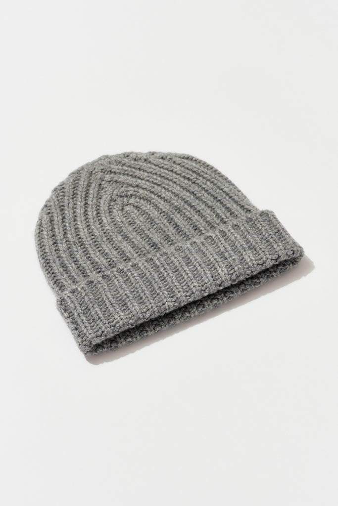 Cashmere Ribbed Beanie