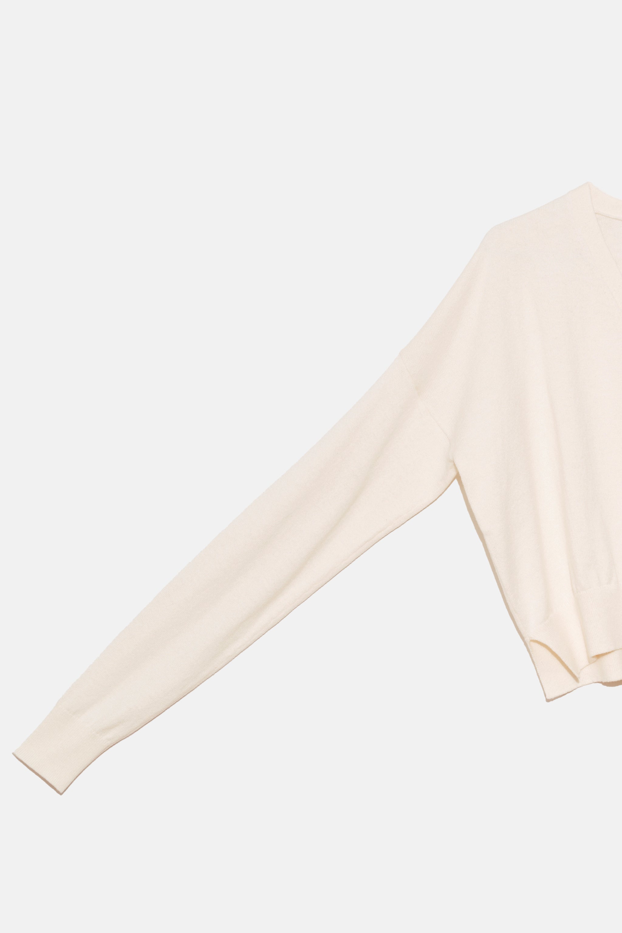 Cropped Cardigan in Off White - Organic by John Patrick