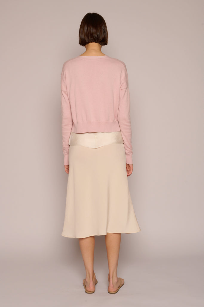 Cotton Cashmere Cropped Cardigan