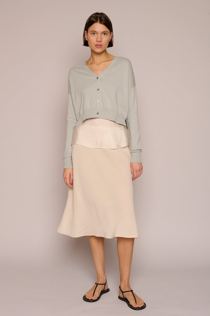 Cotton Cashmere Cropped Cardigan