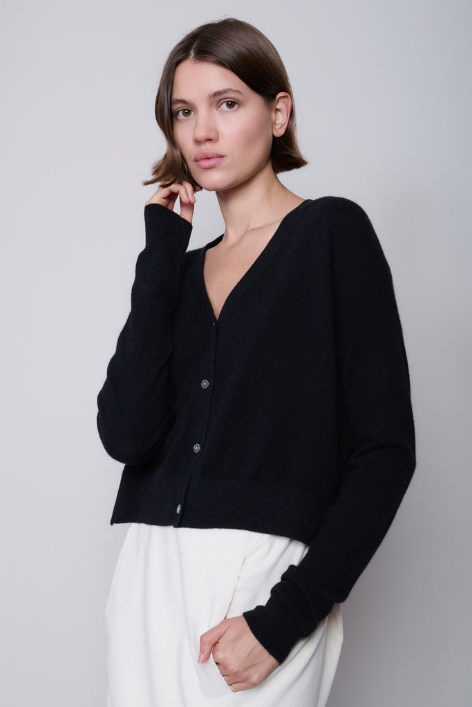 Cropped Cashmere Cardigan