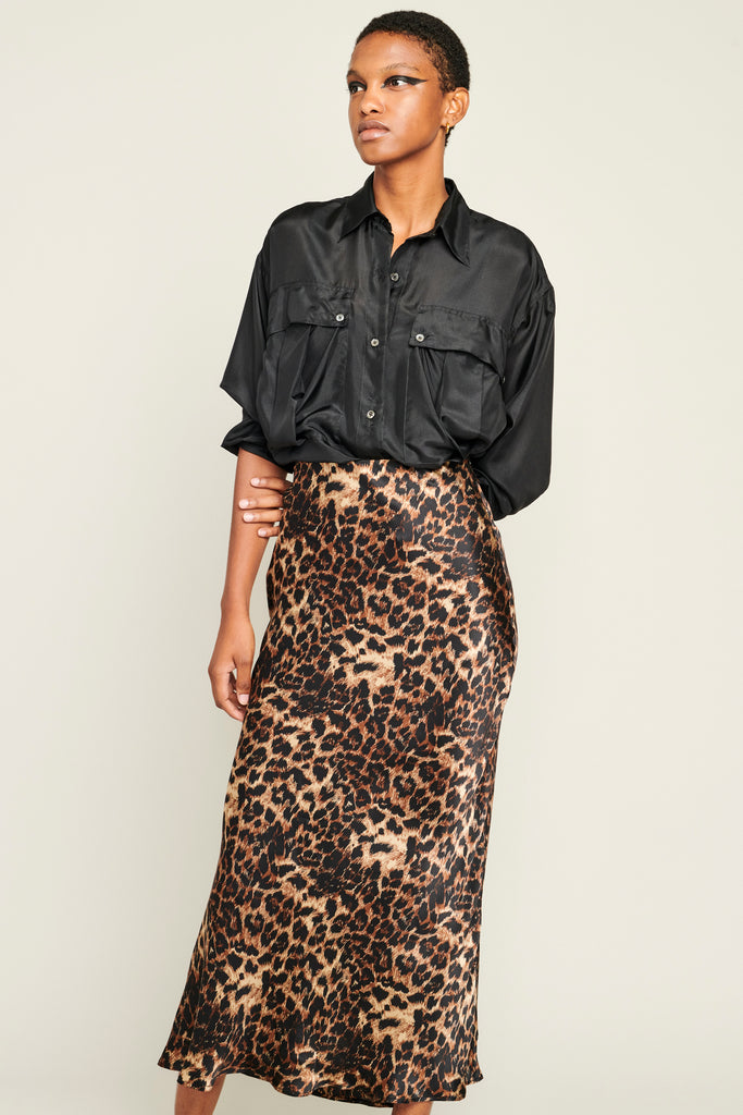 Ava Silk Bias Skirt