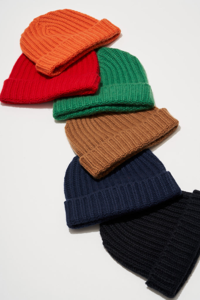 Cashmere Ribbed Beanie