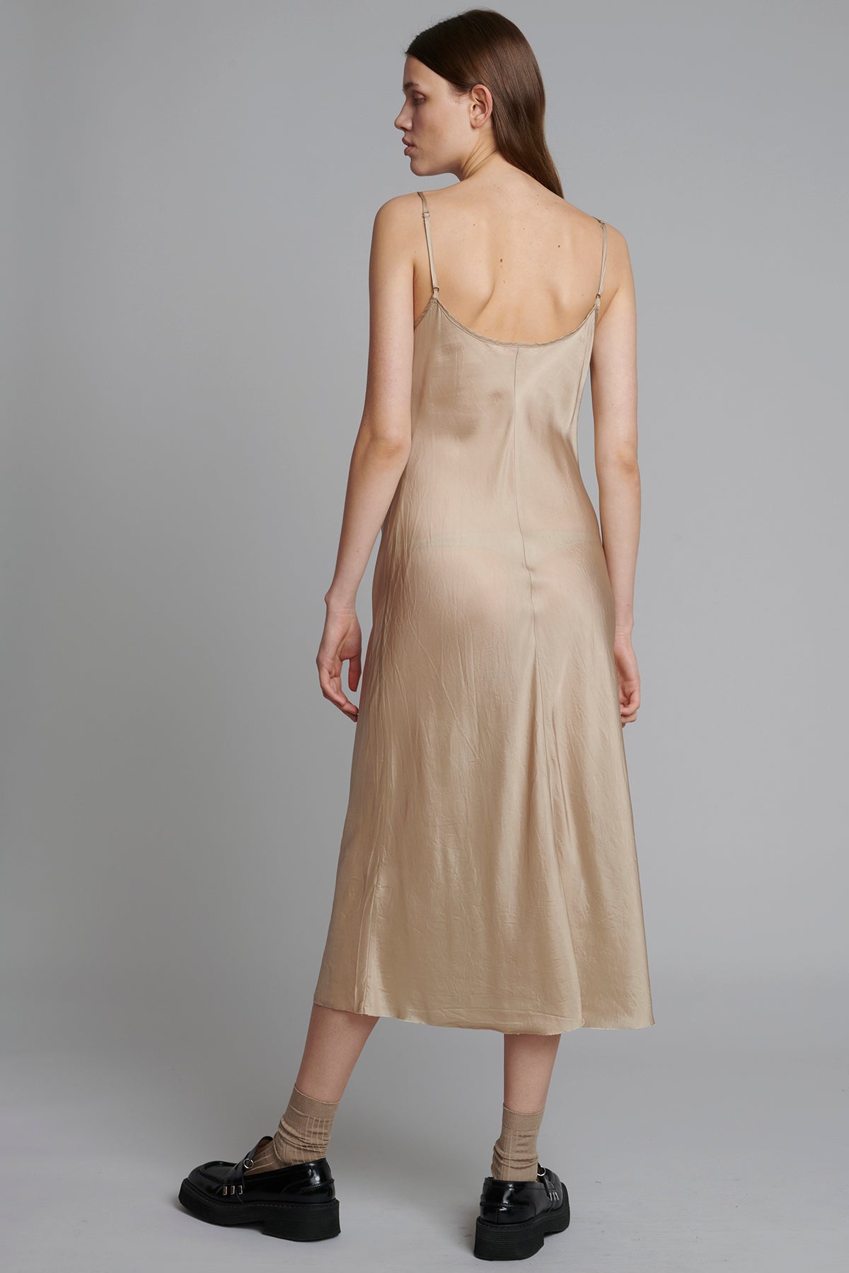 Bias Long Slip in Nude - Organic by John Patrick