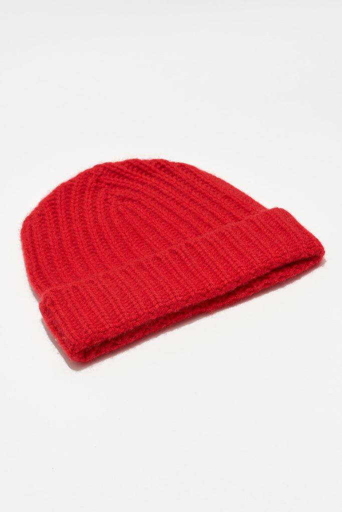 Cashmere Ribbed Beanie